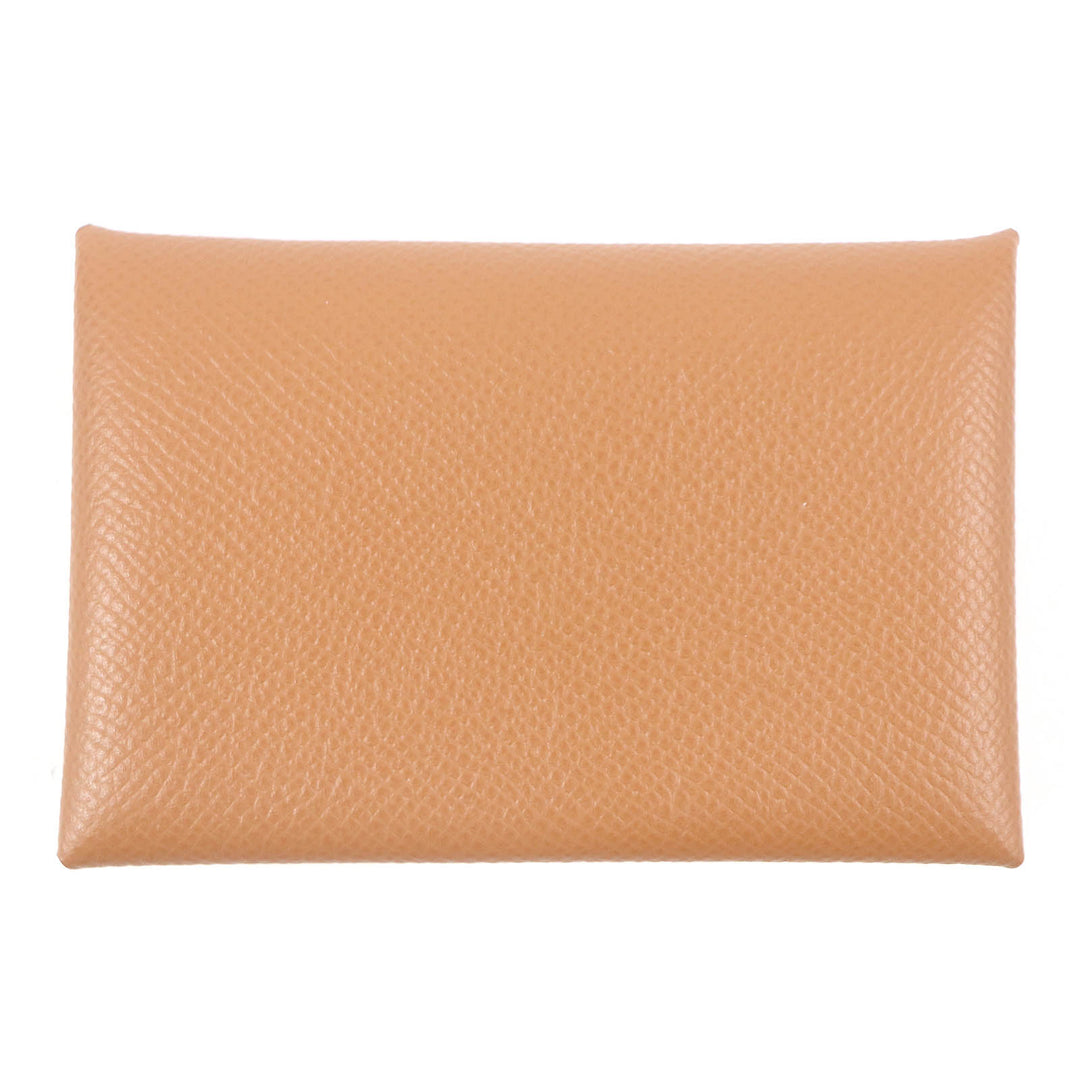 Excellent HERMES Coin case Calvi Card Case gold Epsom mens