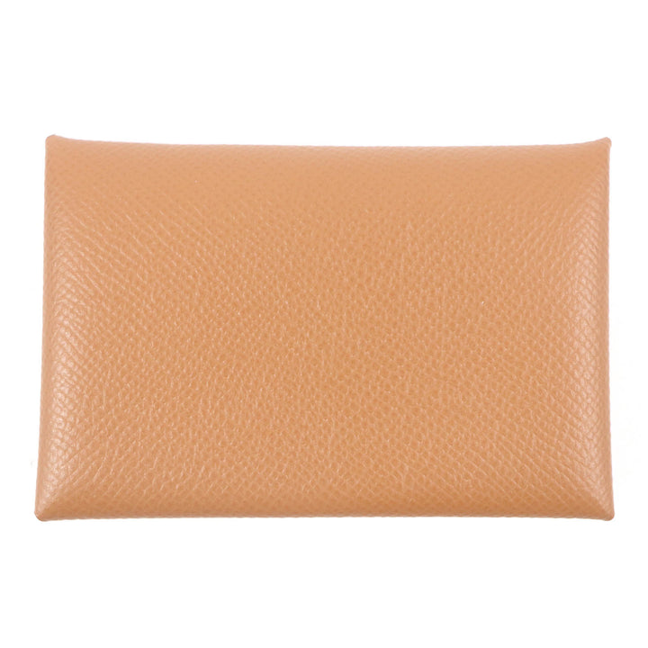 Excellent HERMES Coin case Calvi Card Case gold Epsom mens