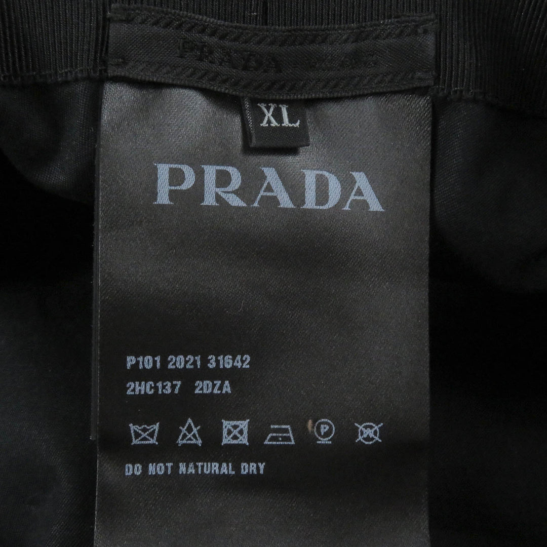 Great PRADA hat Stripe Triangle Logo Triangle Plate Orange multi-color mens 2HC137