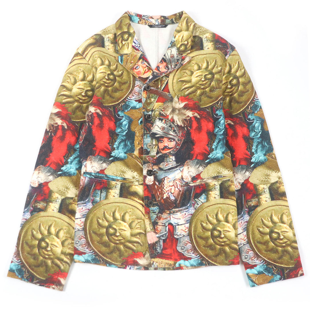 Excellent DOLCE&GABBANA tailored jacket multicolor linen mens 48