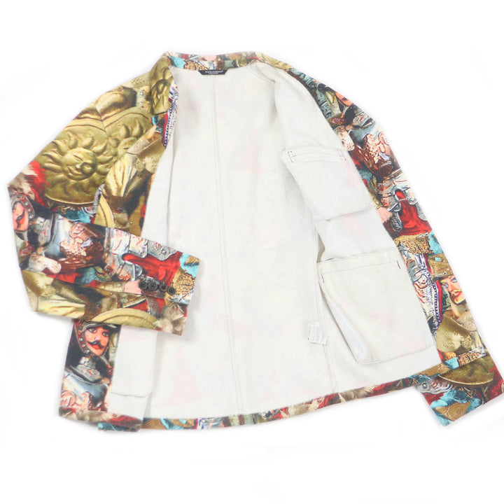 Excellent DOLCE&GABBANA tailored jacket multicolor linen mens 48