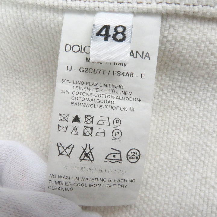 Excellent DOLCE&GABBANA tailored jacket multicolor linen mens 48