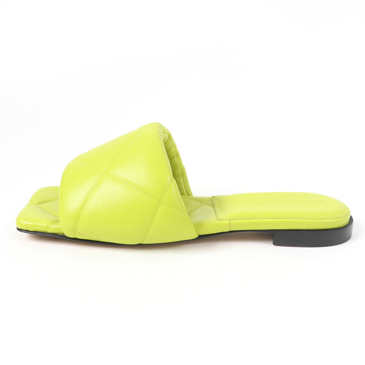 Pristine BOTTEGAVENETA Mule lido Flat sandals Light green leather Women 35