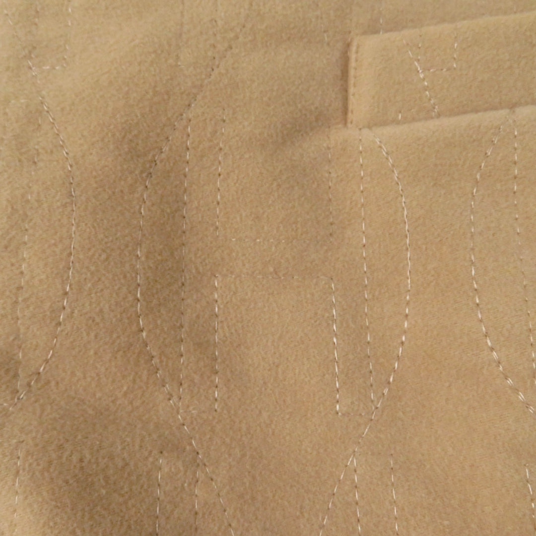 Great HERMES Best Serie button H motif padded ZIP UP quilted beige cotton Women