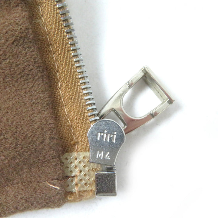 Great HERMES Best Serie button H motif padded ZIP UP quilted beige cotton Women