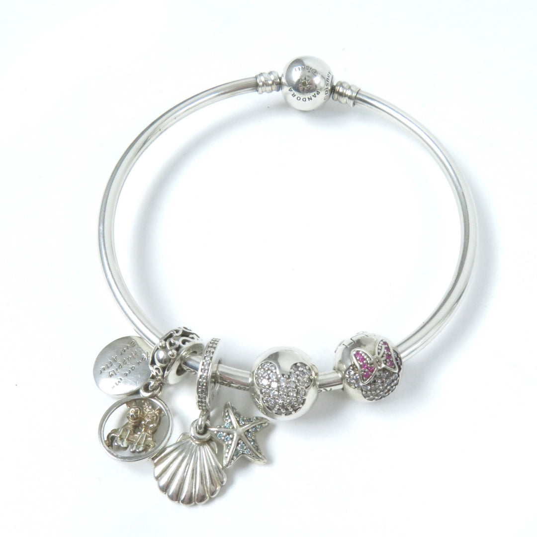 Great Pandora Disney Bangle Silver SV925 Women