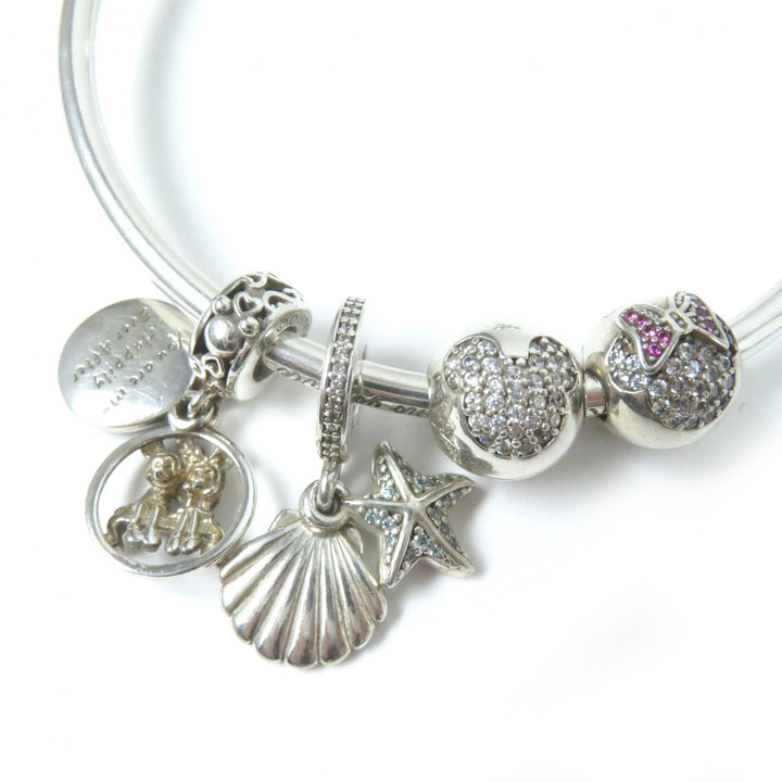 Great Pandora Disney Bangle Silver SV925 Women