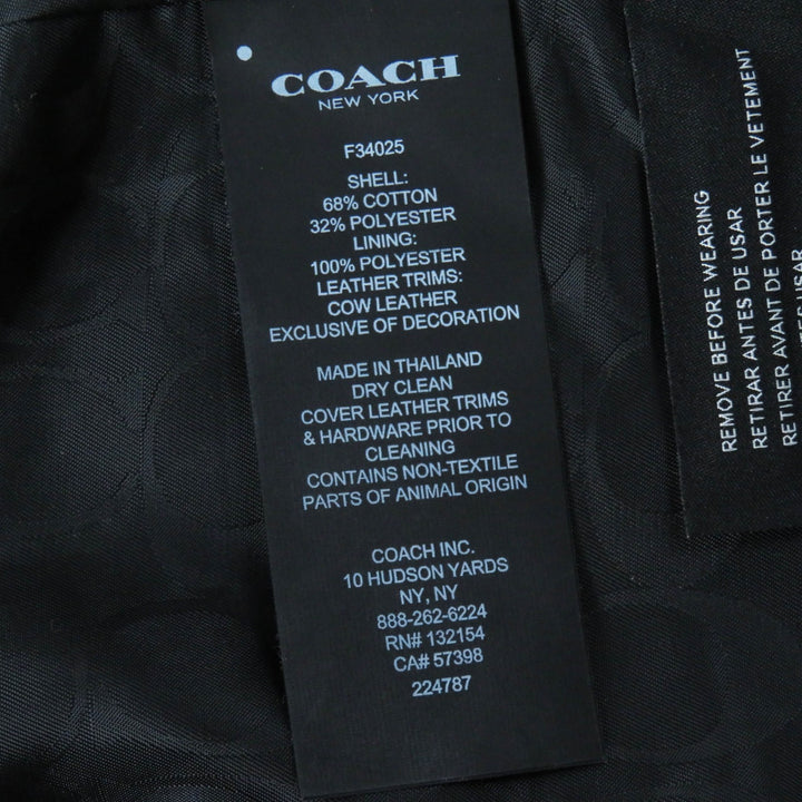Pristine COACH trench coat Signature charm and logo button on the back, XS
