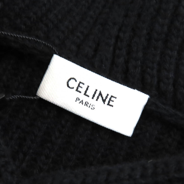 Pristine CELINE Parker Embroidered sequin gradient logo knit pullover mens XS