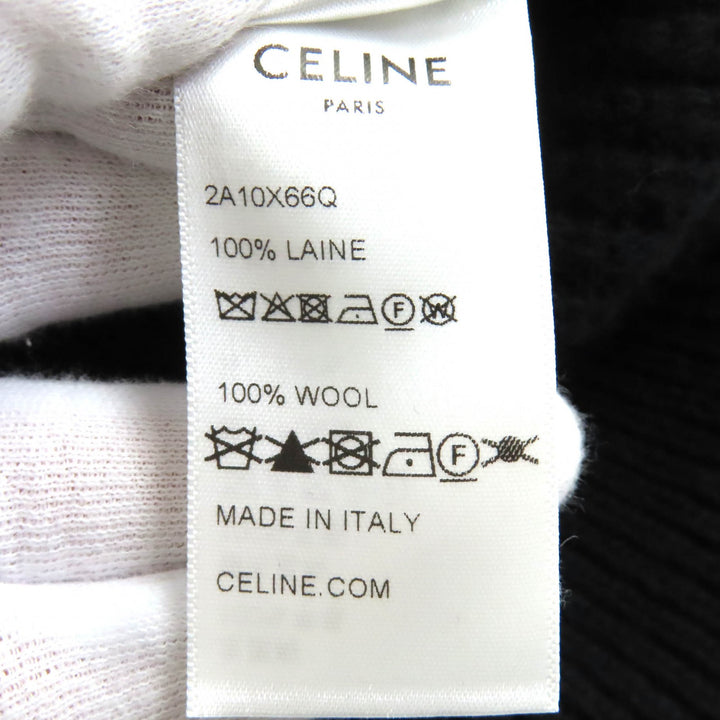 Pristine CELINE Parker Embroidered sequin gradient logo knit pullover mens XS