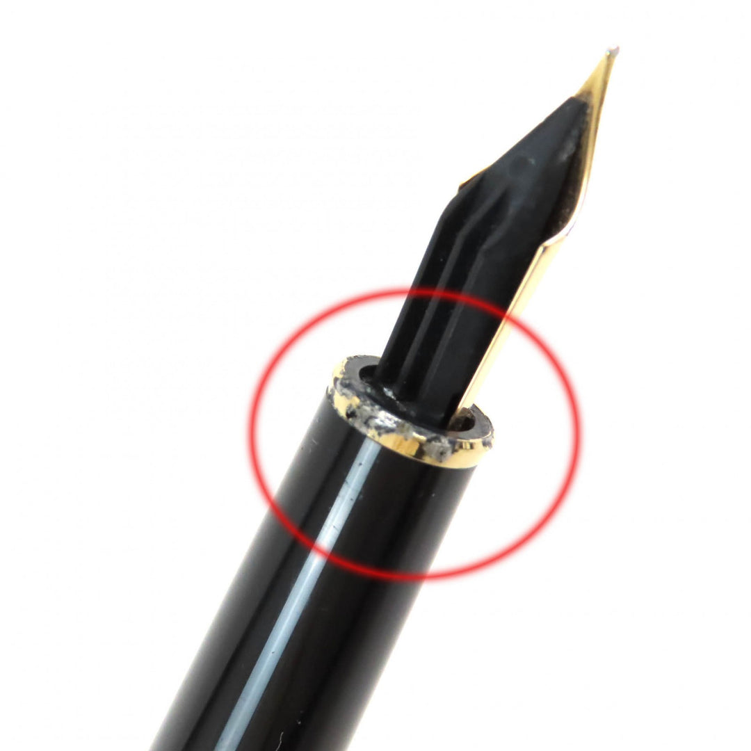 MONTBLANC fountain pen Meisterstück Classic white star Black gold 14K mens