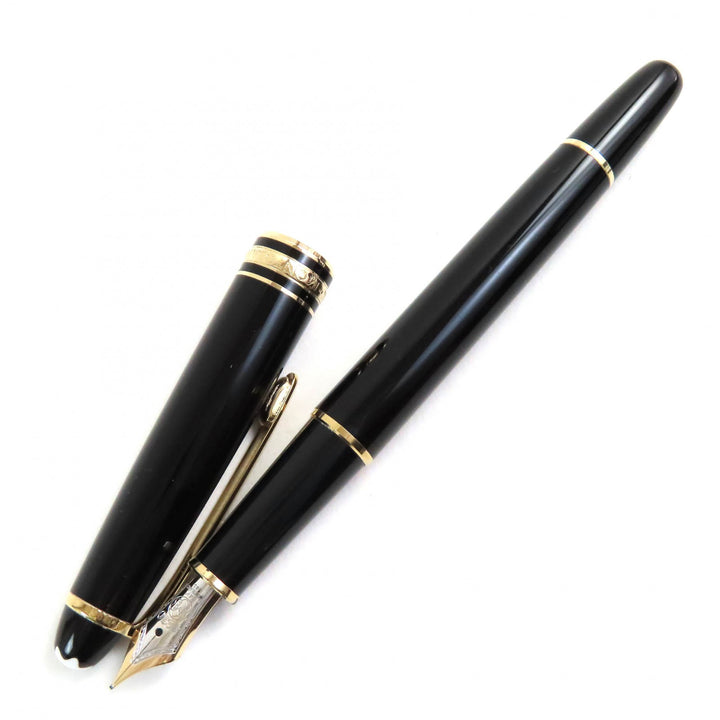 MONTBLANC fountain pen Meisterstück Classic white star Black gold 14K mens