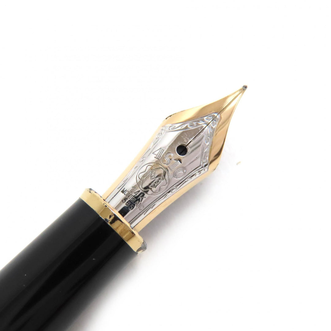 MONTBLANC fountain pen Meisterstück Classic white star Black gold 14K mens