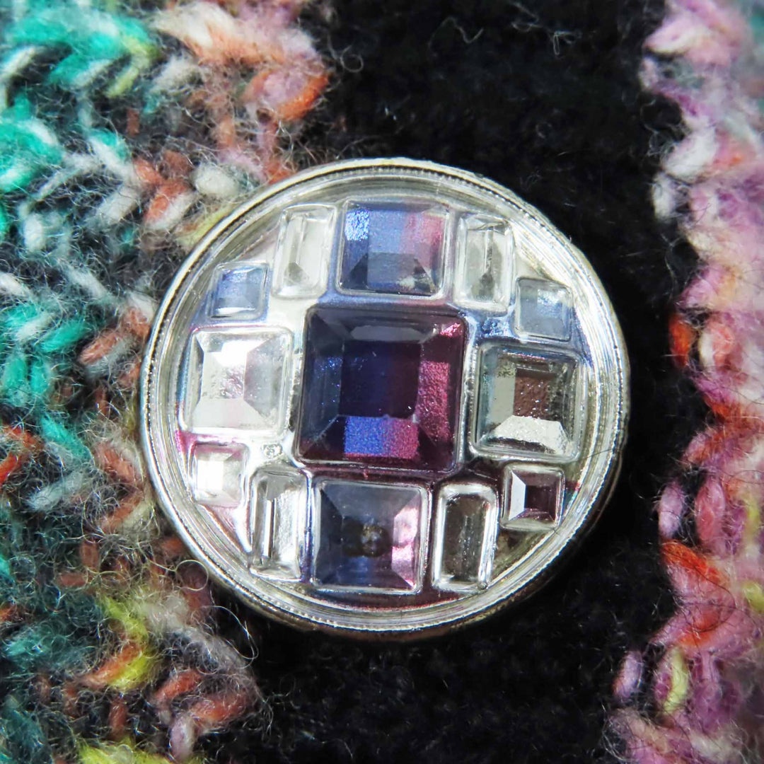 Great CHANEL one piece Gripoa button MIX knit tunic / Multi cashmere Women 36 P72935