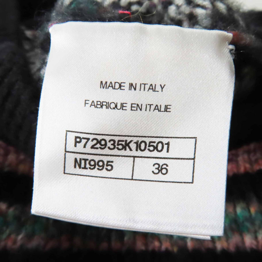Great CHANEL one piece Gripoa button MIX knit tunic / Multi cashmere Women 36 P72935