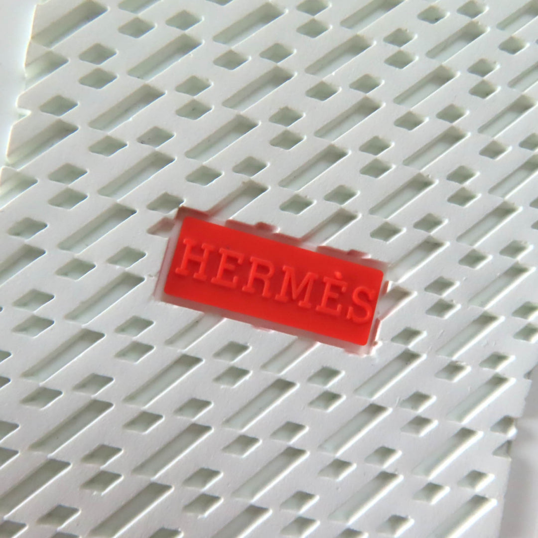 Excellent HERMES sneakers Day leather detailing and lace-up canvas pink 36.5