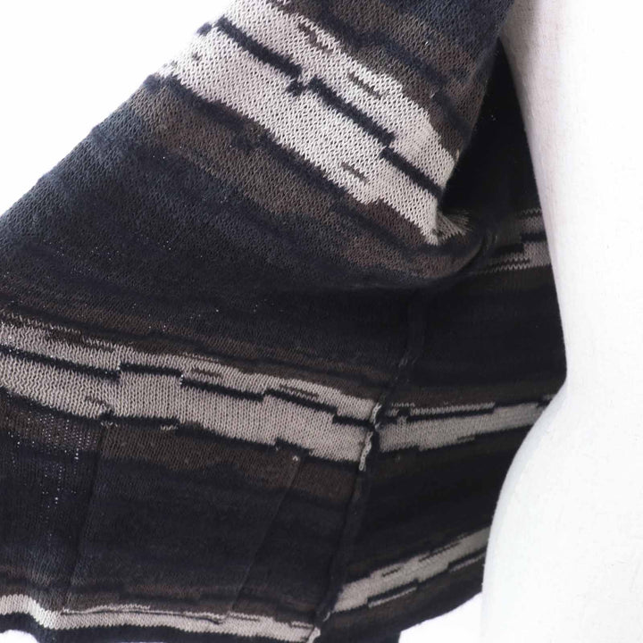 Excellent CHANEL cardigan COCO Mark buttoned knit Dark navy wool Women 42 09A P36148
