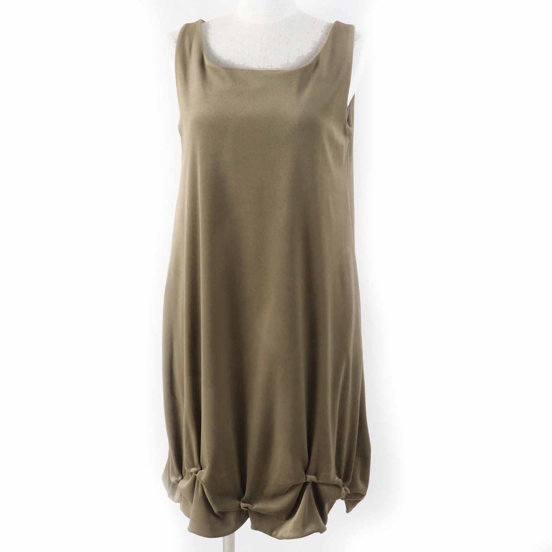 Great DAISY LIN one piece Dais y Summer Velour Botero khaki Triacetate 38 06091