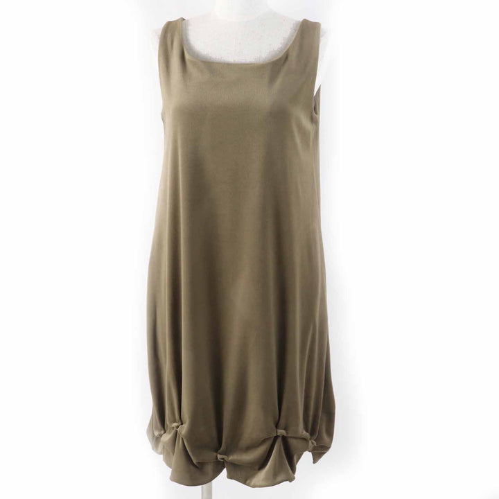 Great DAISY LIN one piece Dais y Summer Velour Botero khaki Triacetate 38 06091