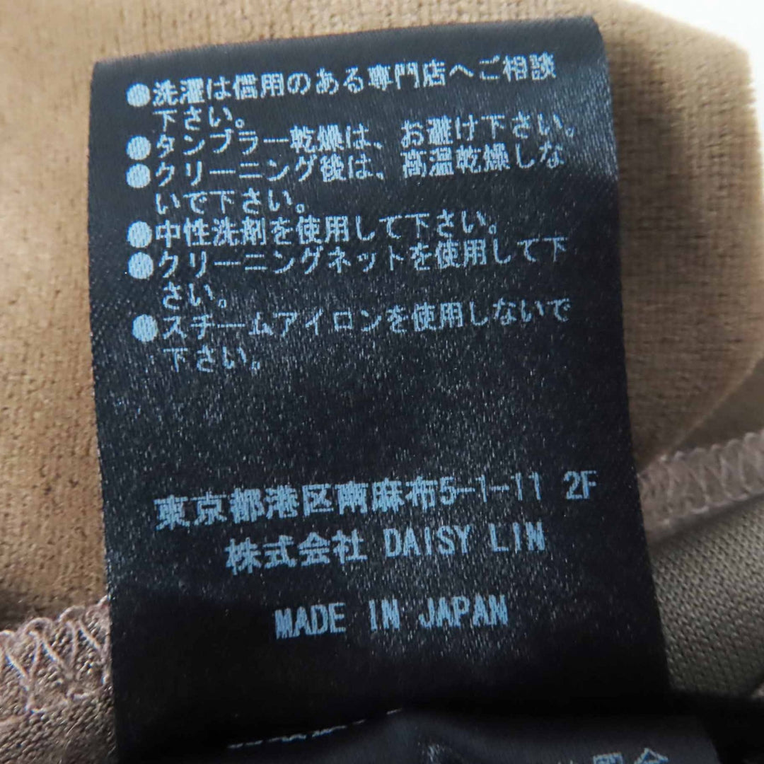 Great DAISY LIN one piece Dais y Summer Velour Botero khaki Triacetate 38 06091