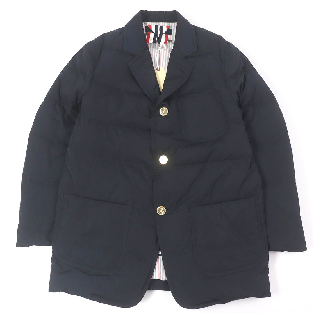 Pristine THOM BROWNE Down jacket anchor button tailored type Navy polyester mens0 MJD085X