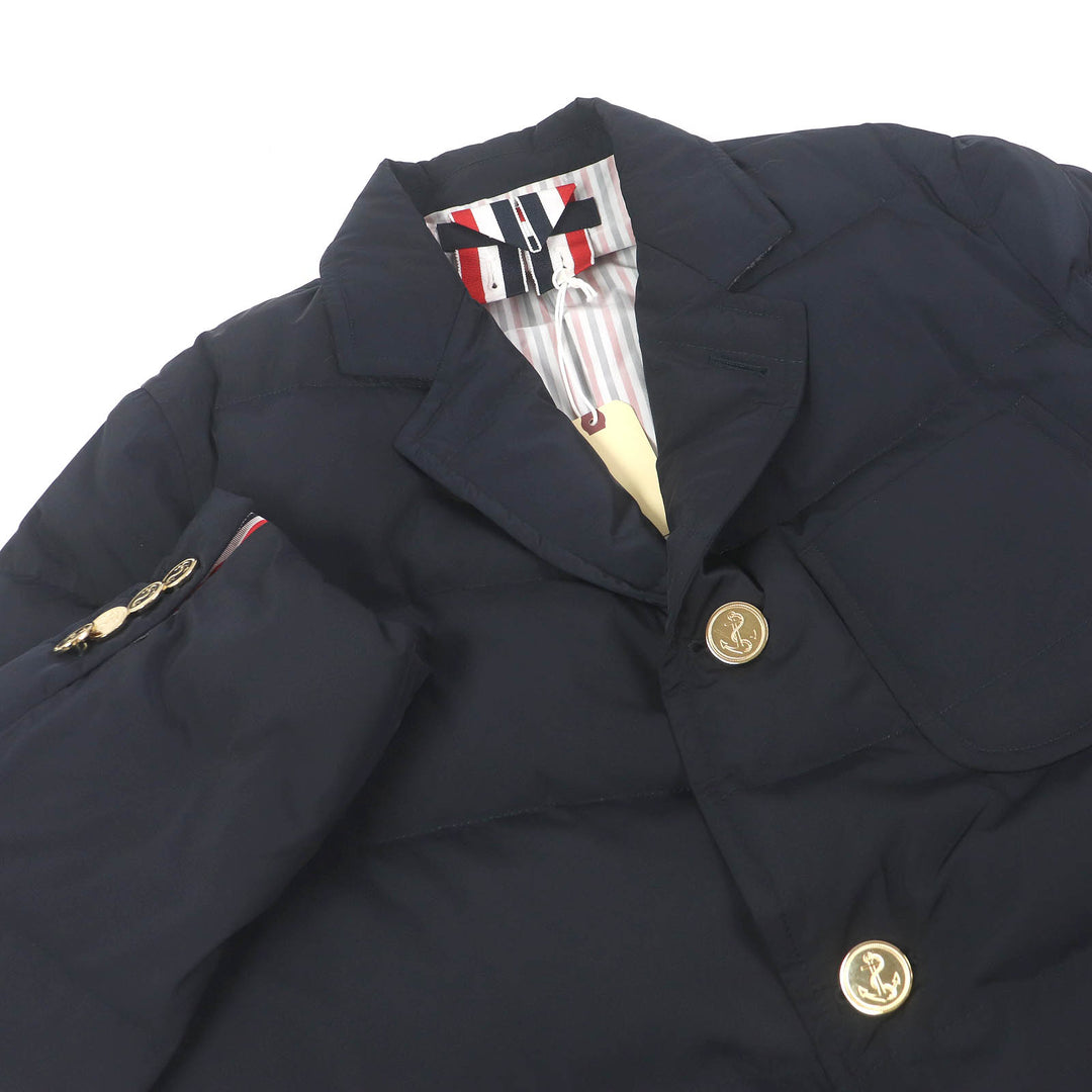 Pristine THOM BROWNE Down jacket anchor button tailored type Navy mens0 MJD085X