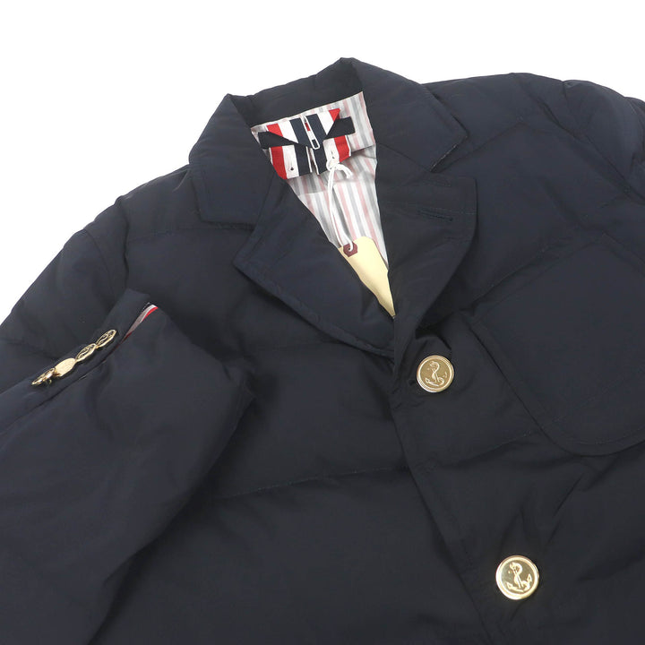 Pristine THOM BROWNE Down jacket anchor button tailored type Navy mens0 MJD085X