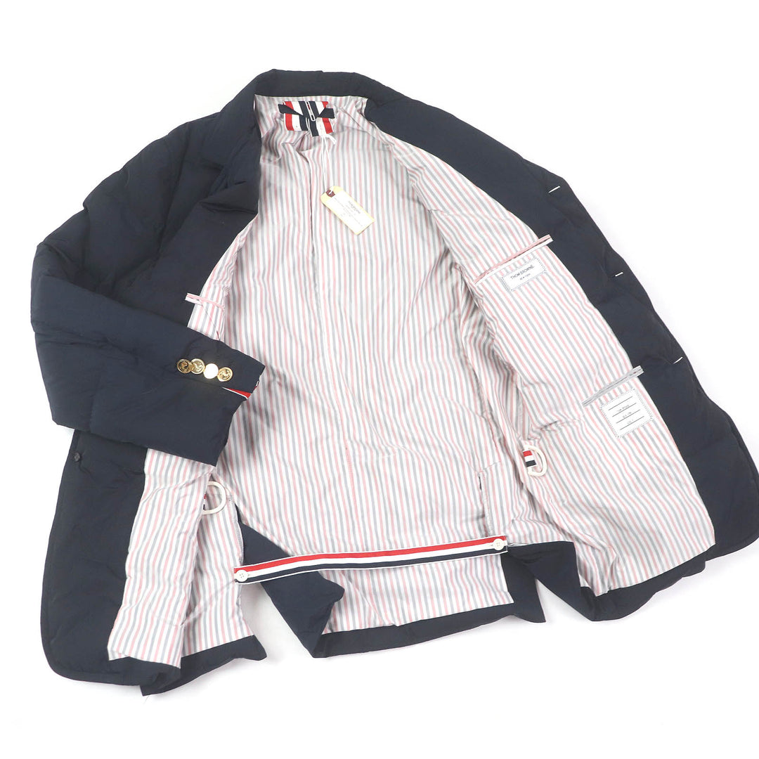 Pristine THOM BROWNE Down jacket anchor button tailored type Navy mens0 MJD085X