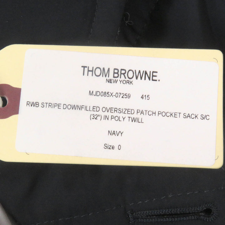 Pristine THOM BROWNE Down jacket anchor button tailored type Navy polyester mens0 MJD085X