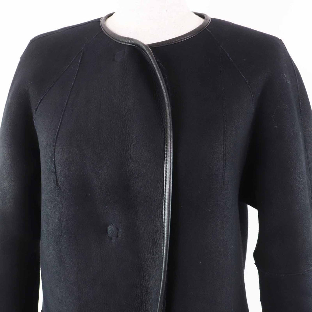 INES＆MARECHAL Mouton coat Reversible, hidden placket, Sheep leather Women 34