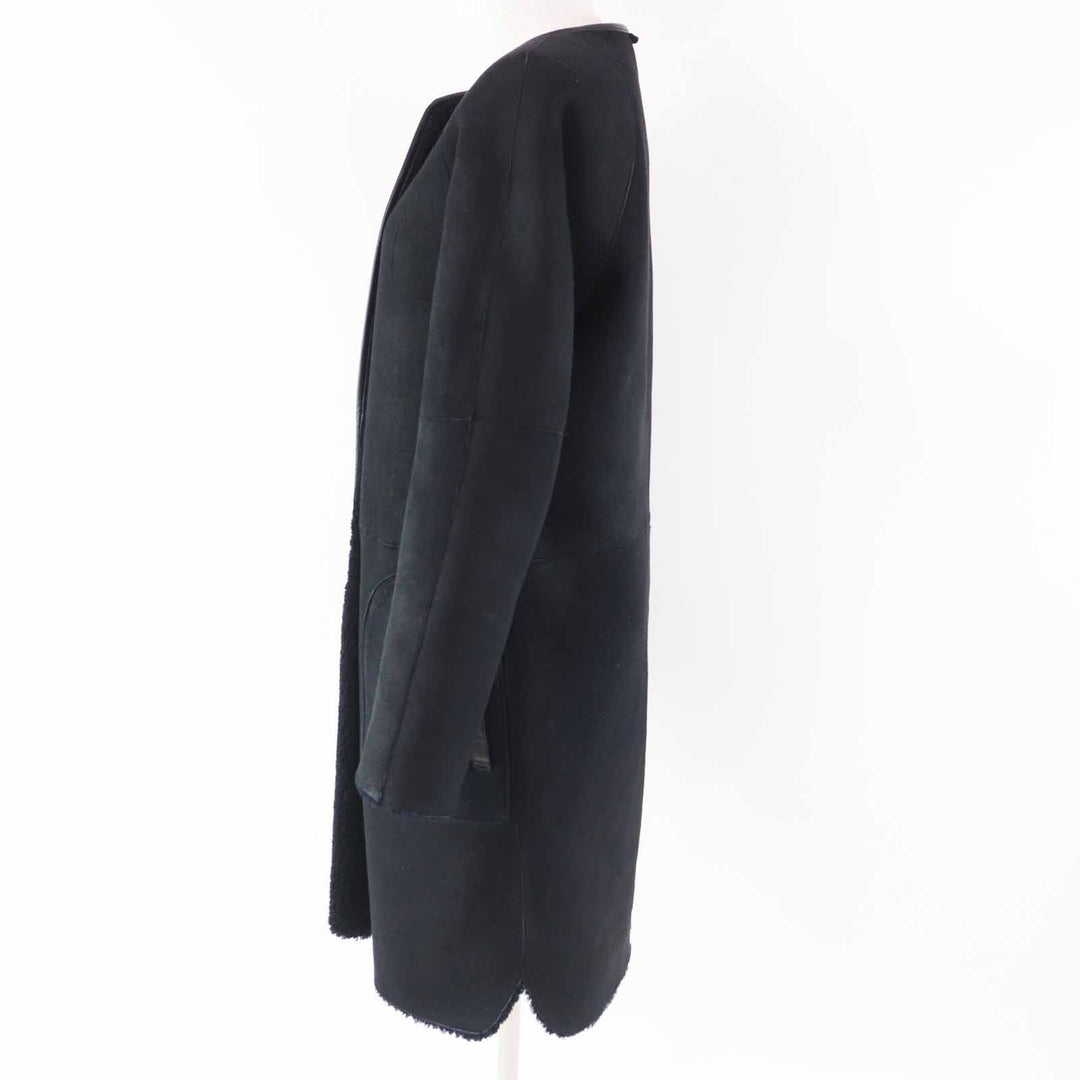 INES＆MARECHAL Mouton coat Reversible, hidden placket, Sheep leather Women 34