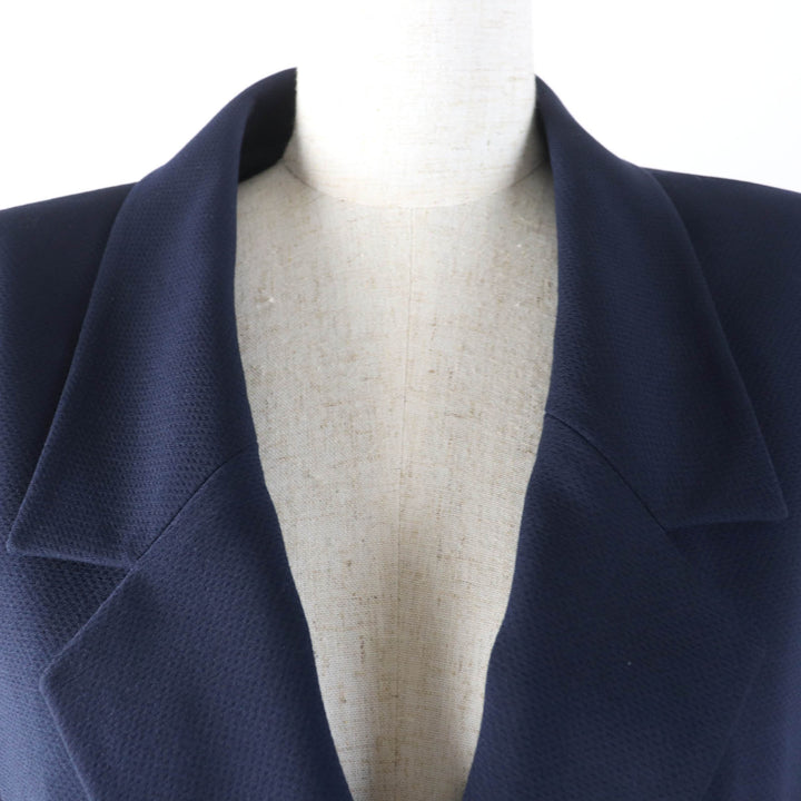Excellent CHANEL setup COCO Mark Button Jacket and Skirt Navy Women 38 96P P06410V04616