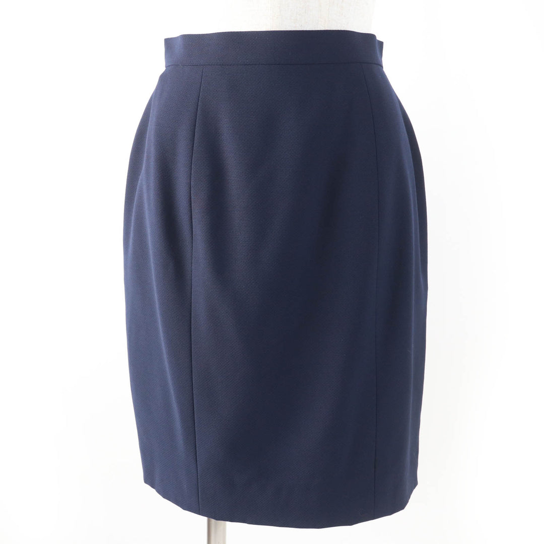 Excellent CHANEL setup COCO Mark Button Jacket and Skirt Navy Women 38 96P P06410V04616