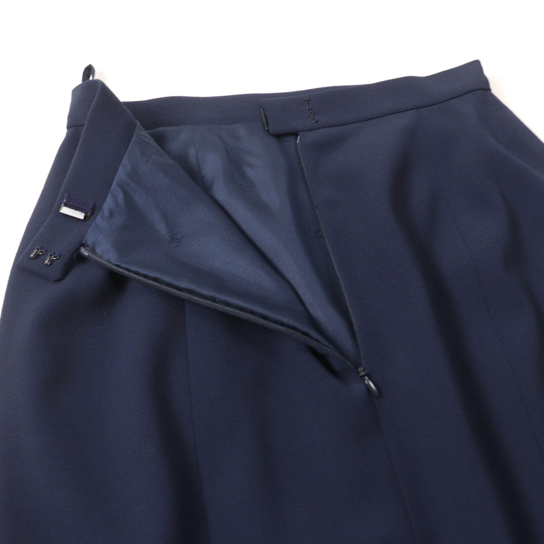 Excellent CHANEL setup COCO Mark Button Jacket and Skirt Navy Women 38 96P P06410V04616