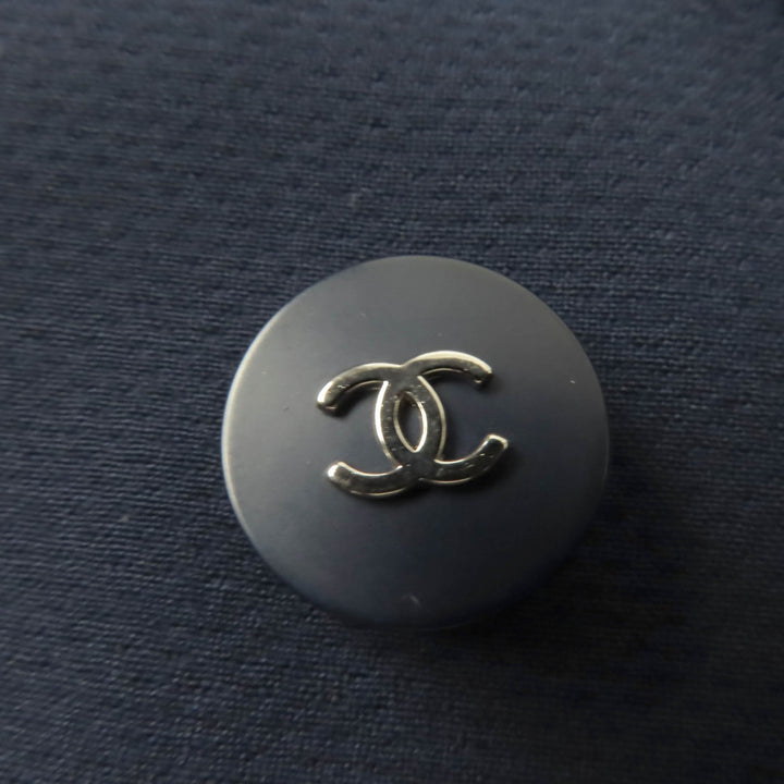 Excellent CHANEL setup COCO Mark Button Jacket and Skirt Navy Women 38 96P P06410V04616