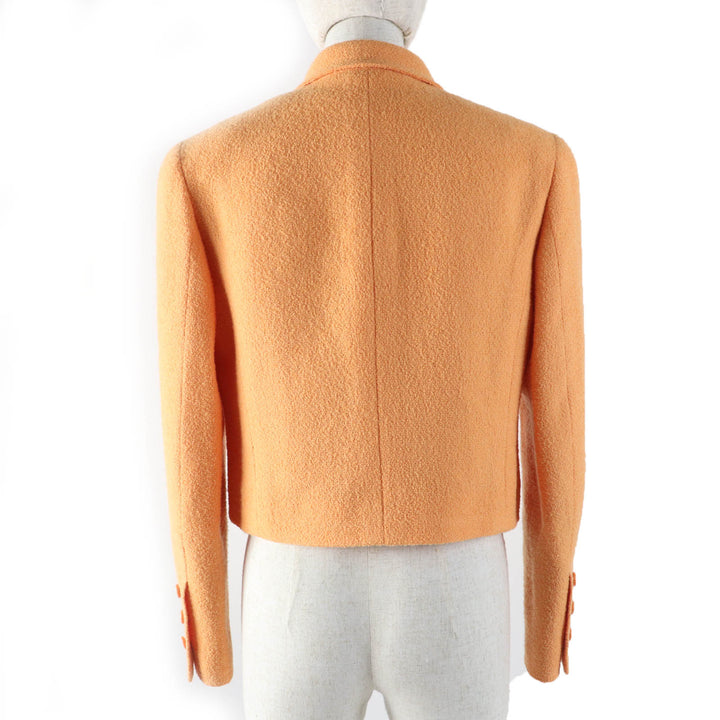Excellent CHANEL tailored jacket COCO Mark Button Tweed 38 96P P06565V04632