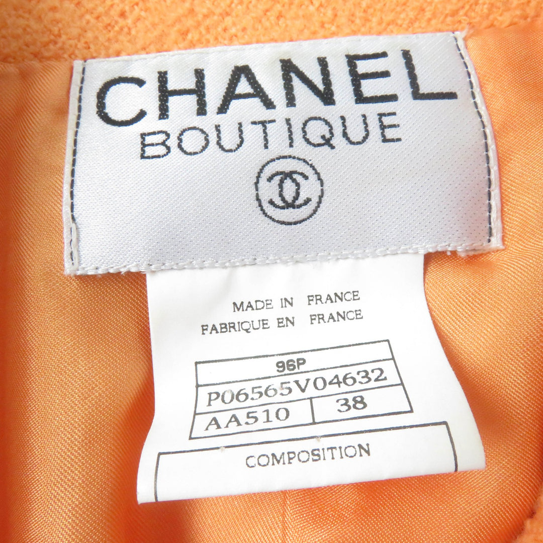 Excellent CHANEL tailored jacket COCO Mark Button Tweed 38 96P P06565V04632