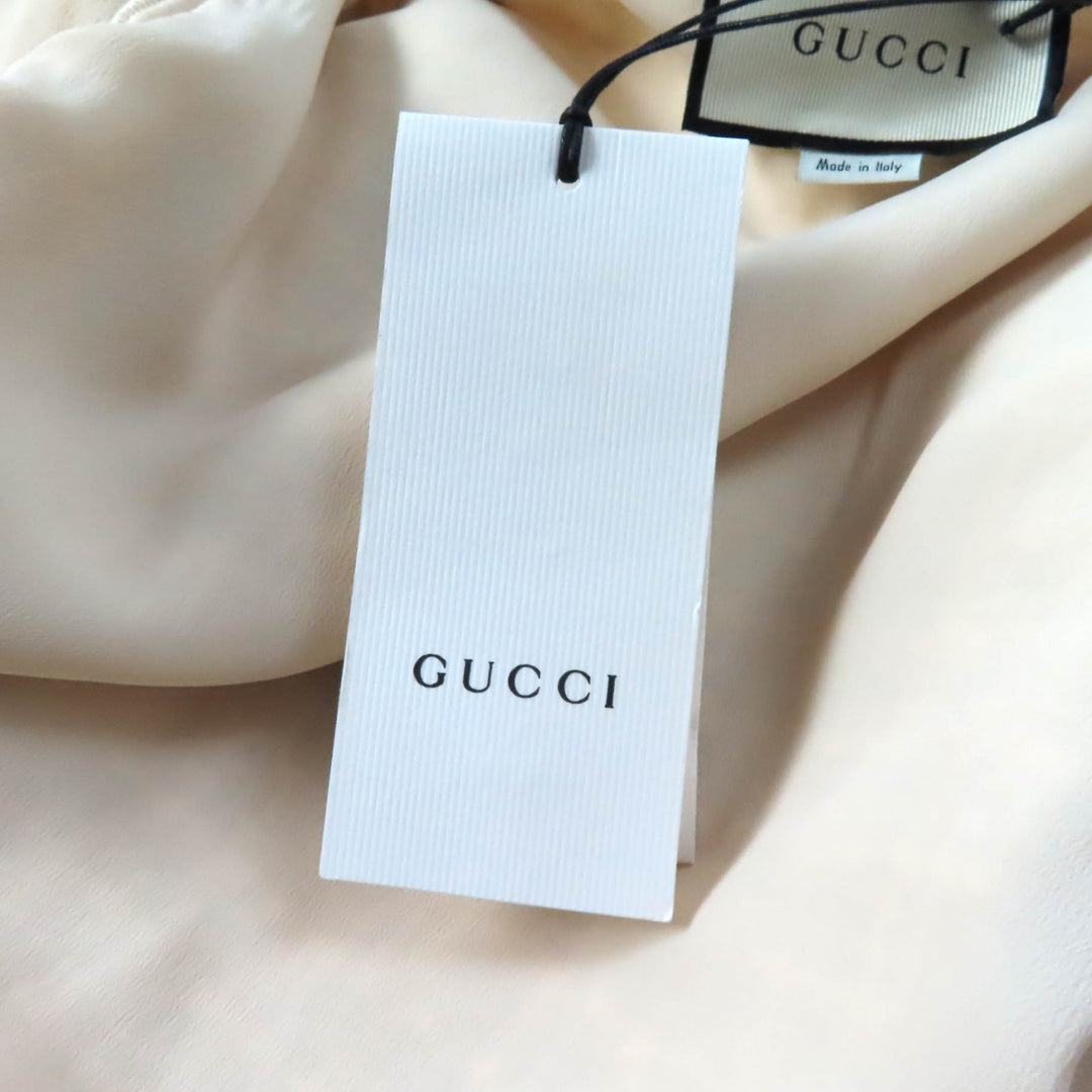 Excellent GUCCI one piece Web line tweed long with GG buttons off white Women 36