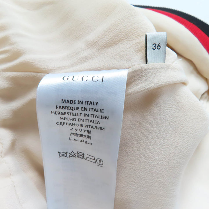 Excellent GUCCI one piece Web line tweed long with GG buttons off white Women 36