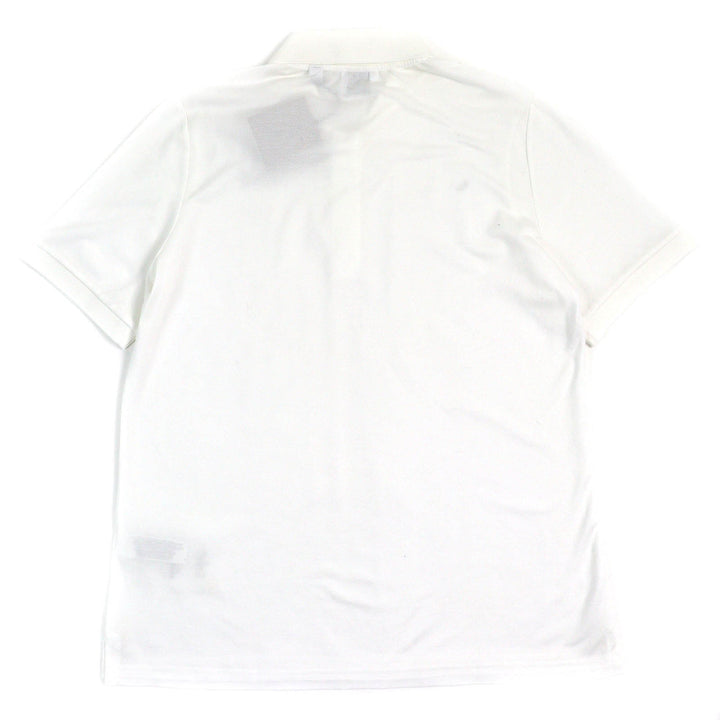 Pristine BURBERRY Short sleeve polo shirt TB logo embroidery white cotton L