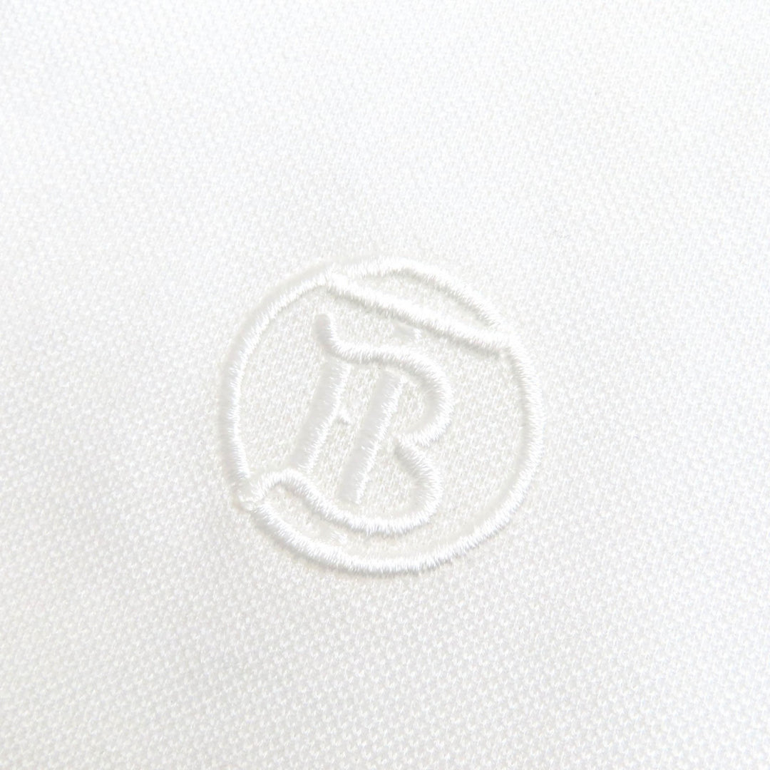 Pristine BURBERRY Short sleeve polo shirt TB logo embroidery white cotton L