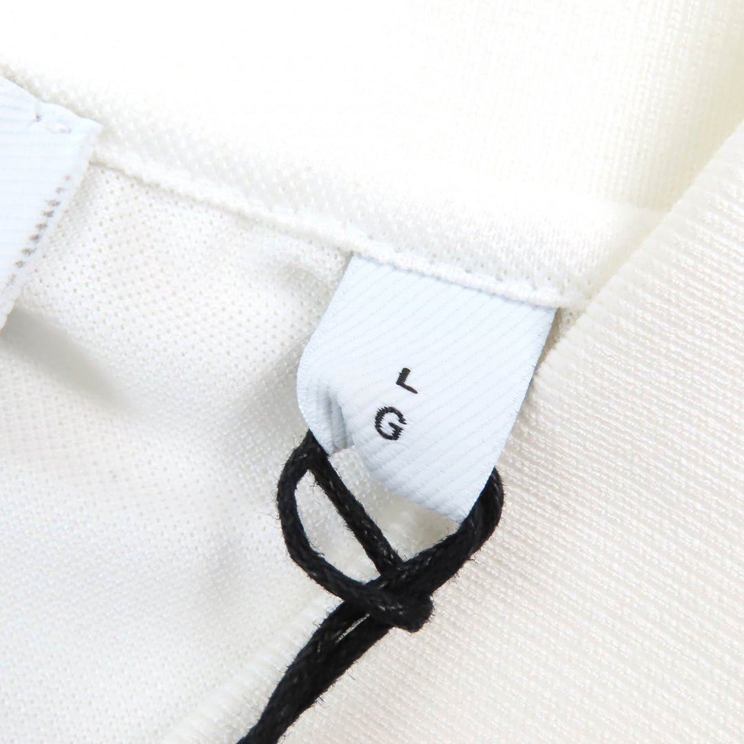 Pristine BURBERRY Short sleeve polo shirt TB logo embroidery white cotton L