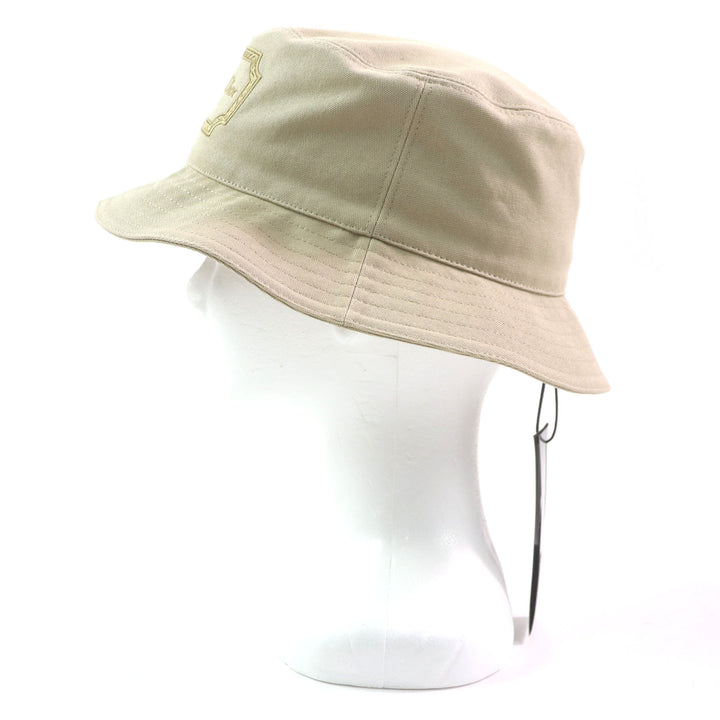 Excellent DIOR hat Dior logo embroidered bucket hat beige cotton mens S