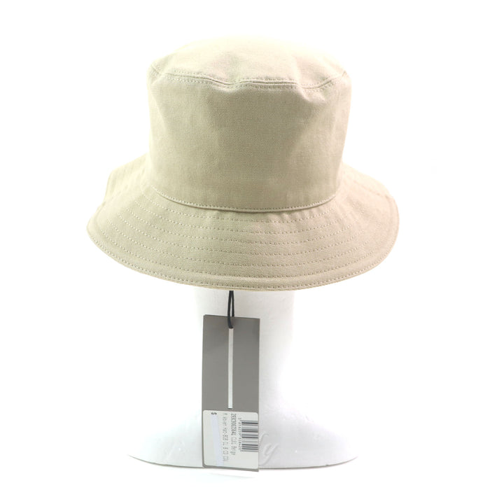 Excellent DIOR hat Dior logo embroidered bucket hat beige cotton mens S