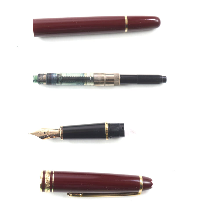 MONTBLANC fountain pen Meisterstück Classic white star Bordeaux gold 14K mens