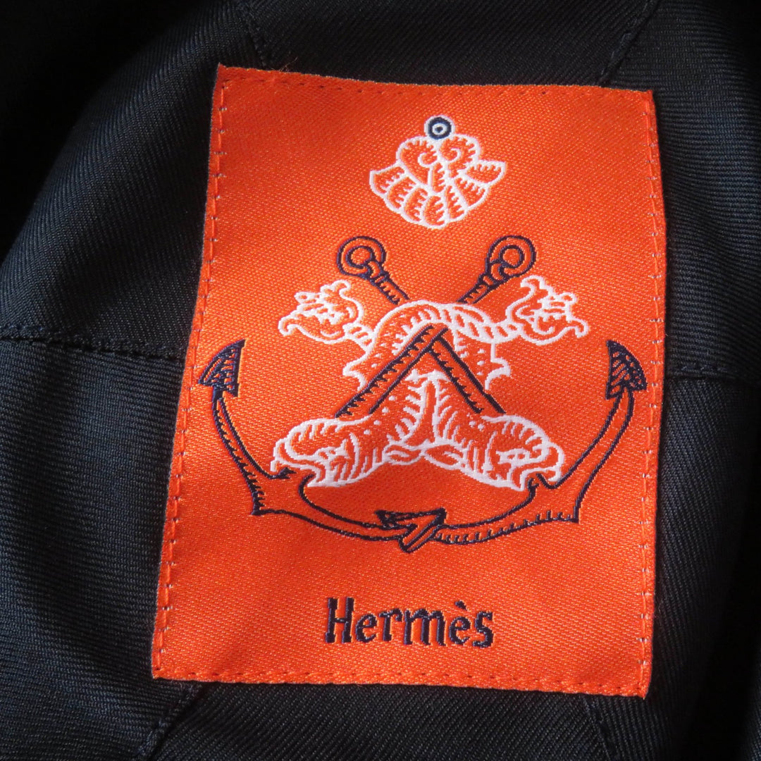 Excellent HERMES hat Serie Metal 100% cotton, canvas Orange series cotton 57