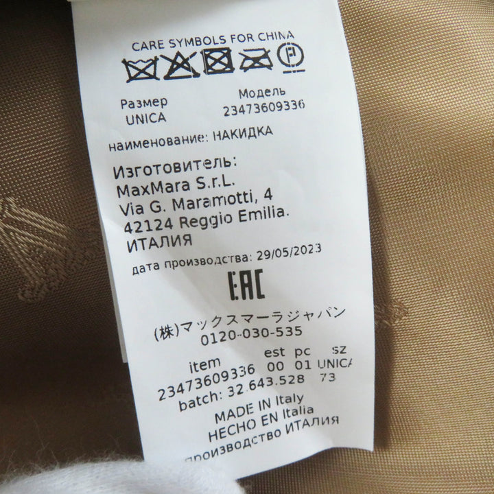 Excellent Max Mara coat RODANO TEDDY BEAR Poncho/cape Brown Camel Women