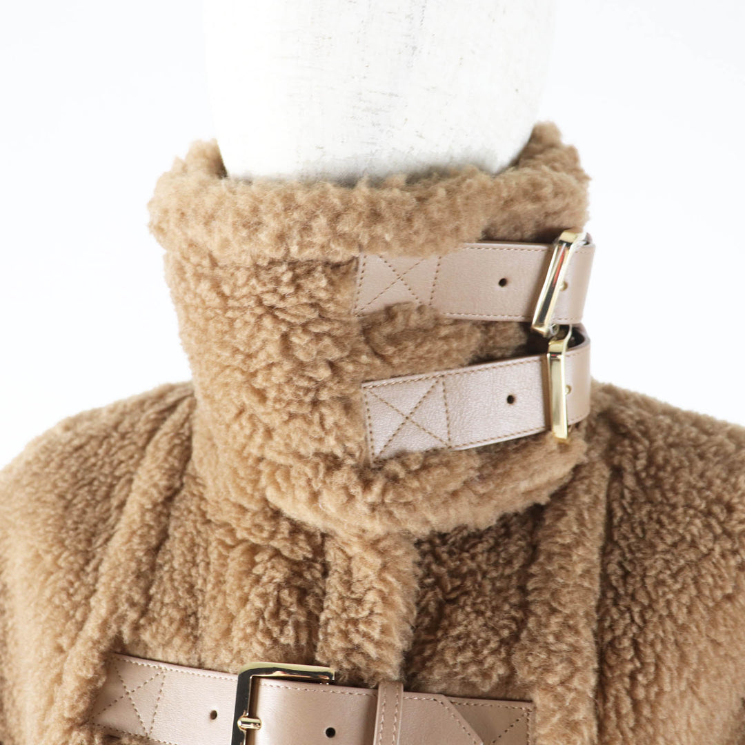 Excellent Max Mara coat RODANO TEDDY BEAR Poncho/cape Brown Camel Women