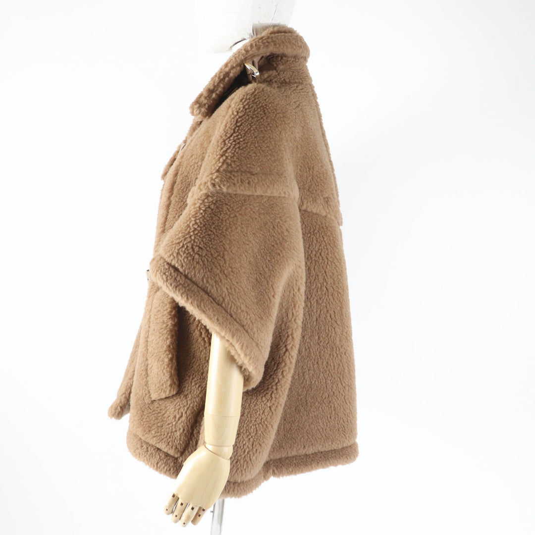 Excellent Max Mara coat RODANO TEDDY BEAR Poncho/cape Brown Camel Women