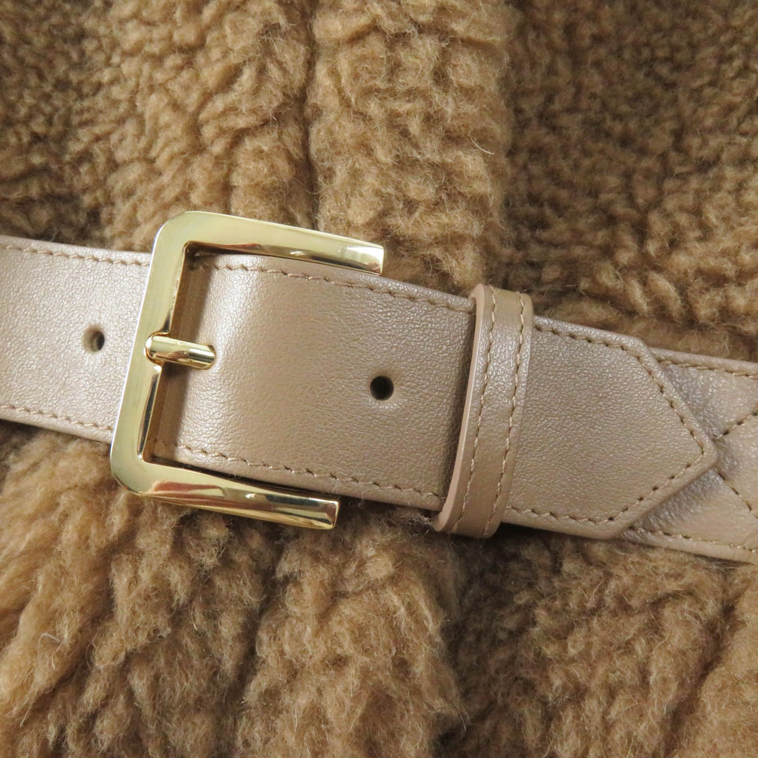 Excellent Max Mara coat RODANO TEDDY BEAR Poncho/cape Brown Camel Women